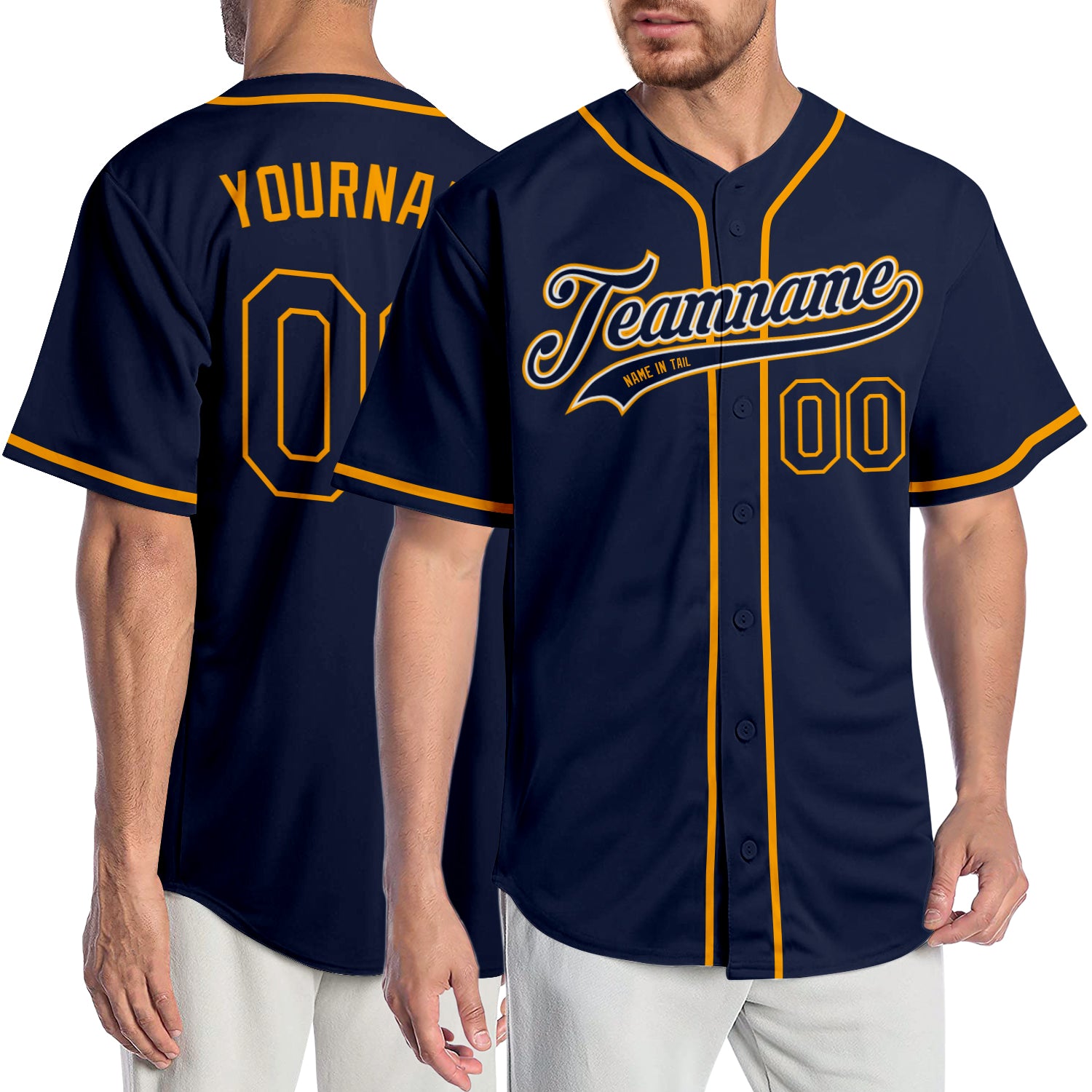 Custom Cream Navy-Gold Authentic Drift Fashion Baseball Jersey