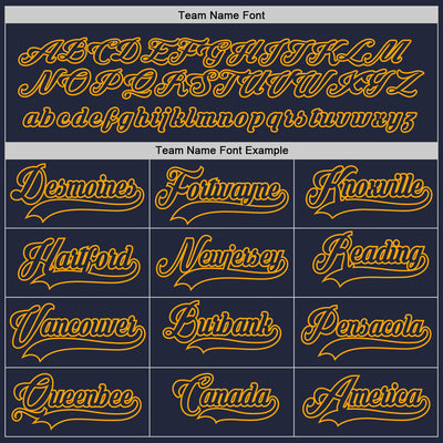 Custom Navy Navy-Gold Hockey Jersey