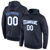 Custom Stitched Navy White-Light Blue Sports Pullover Sweatshirt Hoodie