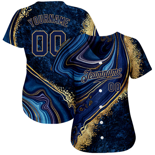 Navy blue and gold 2024 jersey