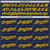 Custom Navy Gold Authentic Baseball Jersey