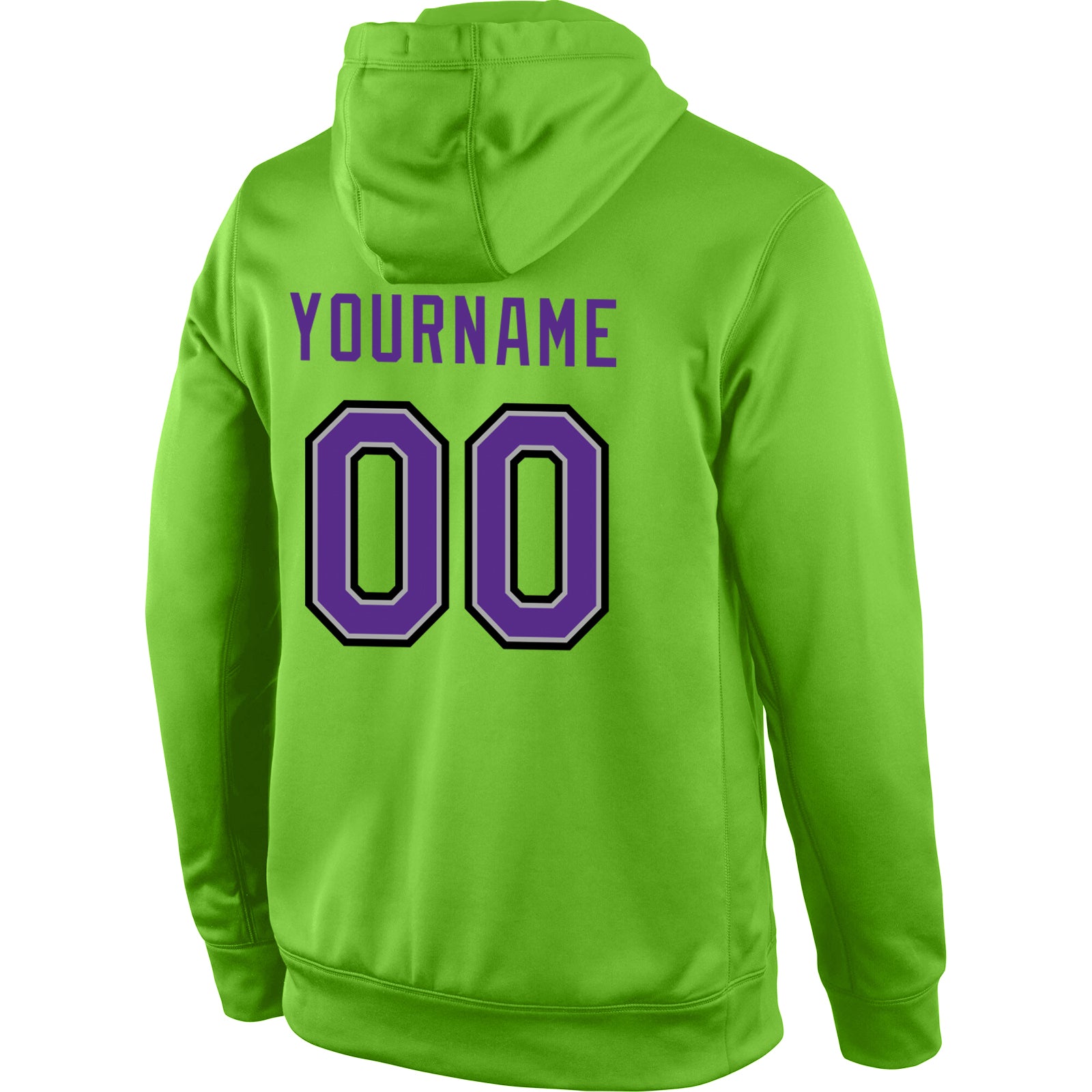 Custom Neon Green Sweatshirt Hoodie Purple Gray Sports Pullover