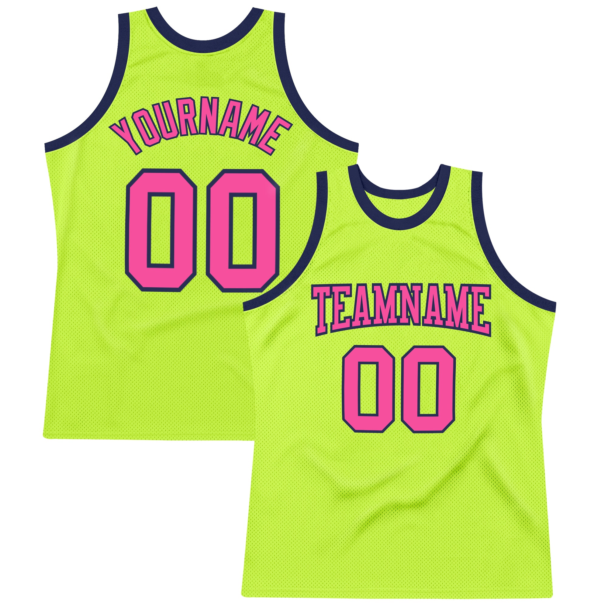 Custom Suit Basketball Suit Jersey Neon Green Navy Round Neck Sublimation Basketball  Jersey - FansIdea