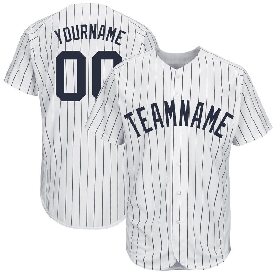 Men's New York Yankees Custom Baseball Jersey White