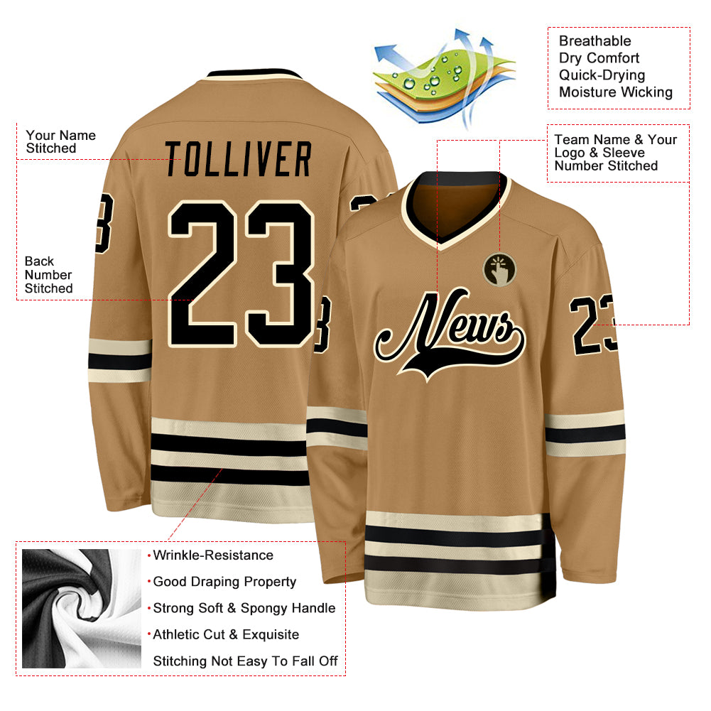 Custom Hockey Jerseys Pittsburgh Penguins Jersey Name and Number Black