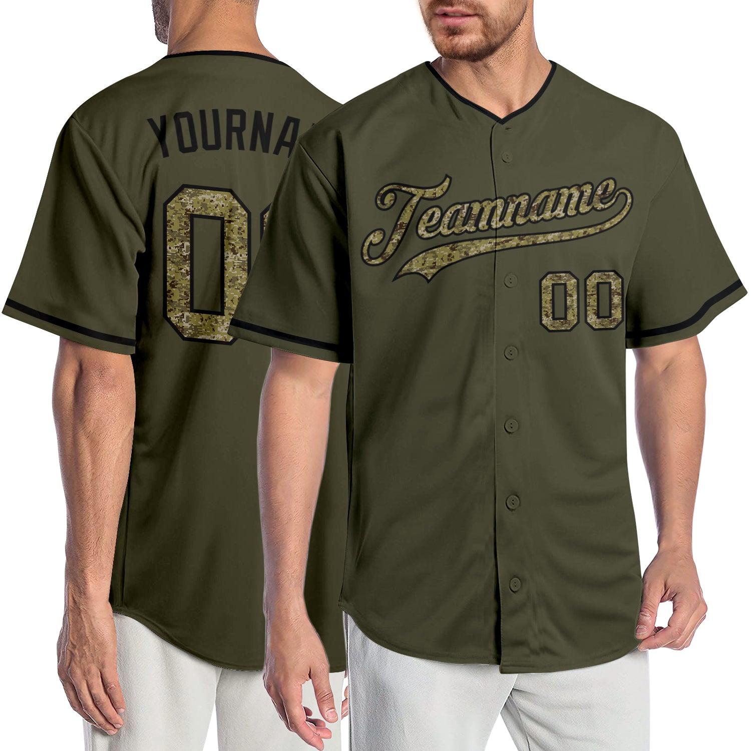 Custom Made sublimated camo Baseball Jersey