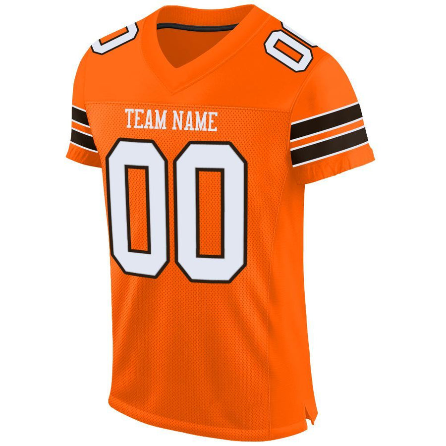 Custom Football Orange Jerseys and Uniforms Authentic Sale – FansCustom