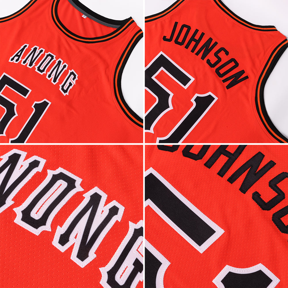 FANSIDEA Custom Basketball Jersey White Orange Round Neck Sublimation Basketball Suit Jersey Men's Size:3XL