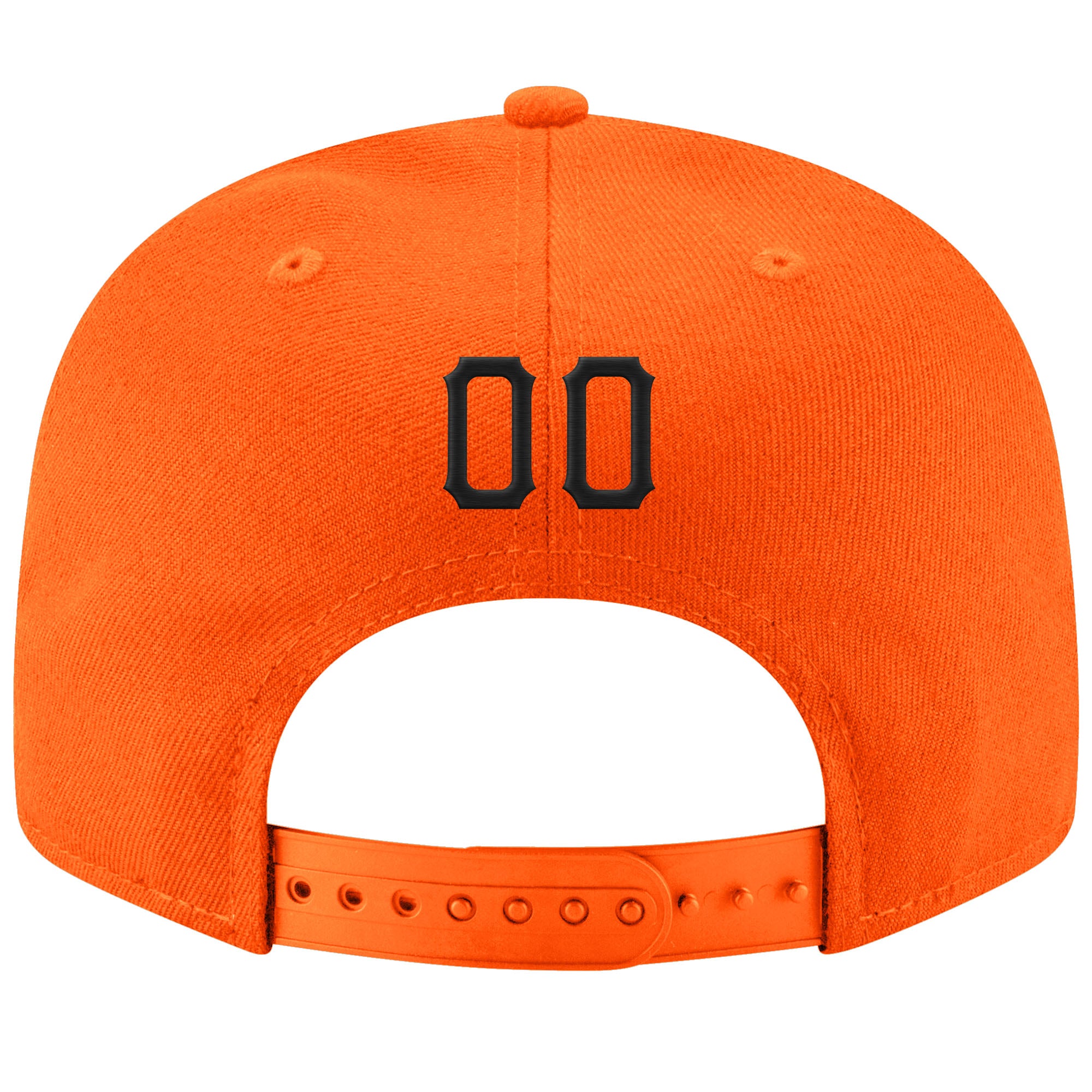 Custom Cream Adjustable Snapback Hat Orange-Black Stitched - FansIdea