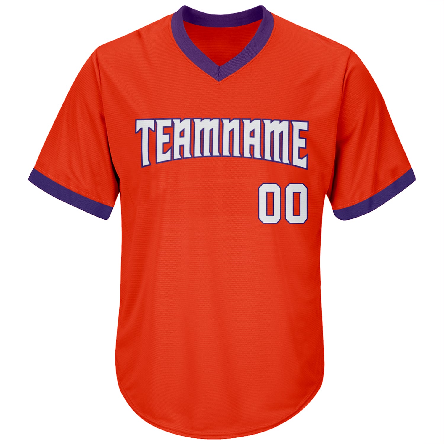 Custom White Purple-Red Authentic Baseball Jersey Discount
