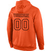 Custom Stitched Orange Orange-Black Sports Pullover Sweatshirt Hoodie