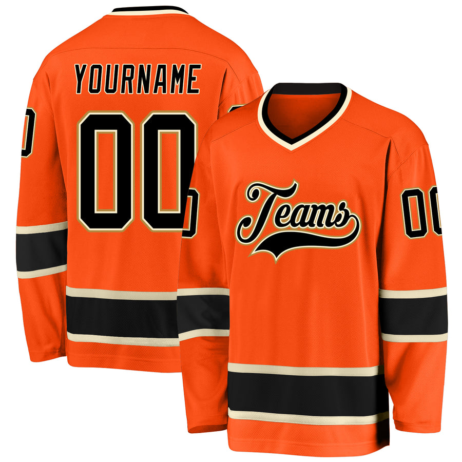 Custom Orange Hockey Jerseys, Hockey Uniforms For Your Team
