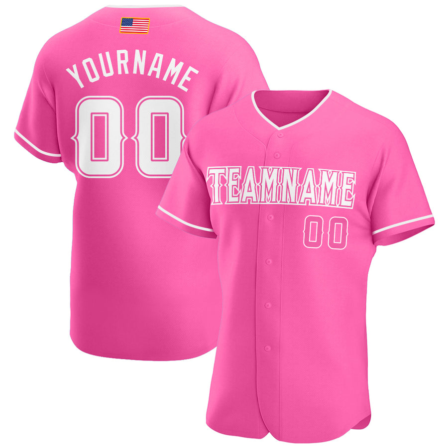 Custom Women's Pink White V-Neck Cropped Baseball Jersey Discount