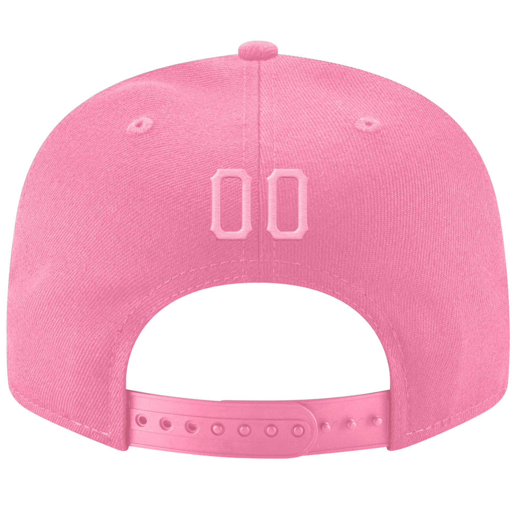 Custom Pink Pink-White Stitched Adjustable Snapback Hat