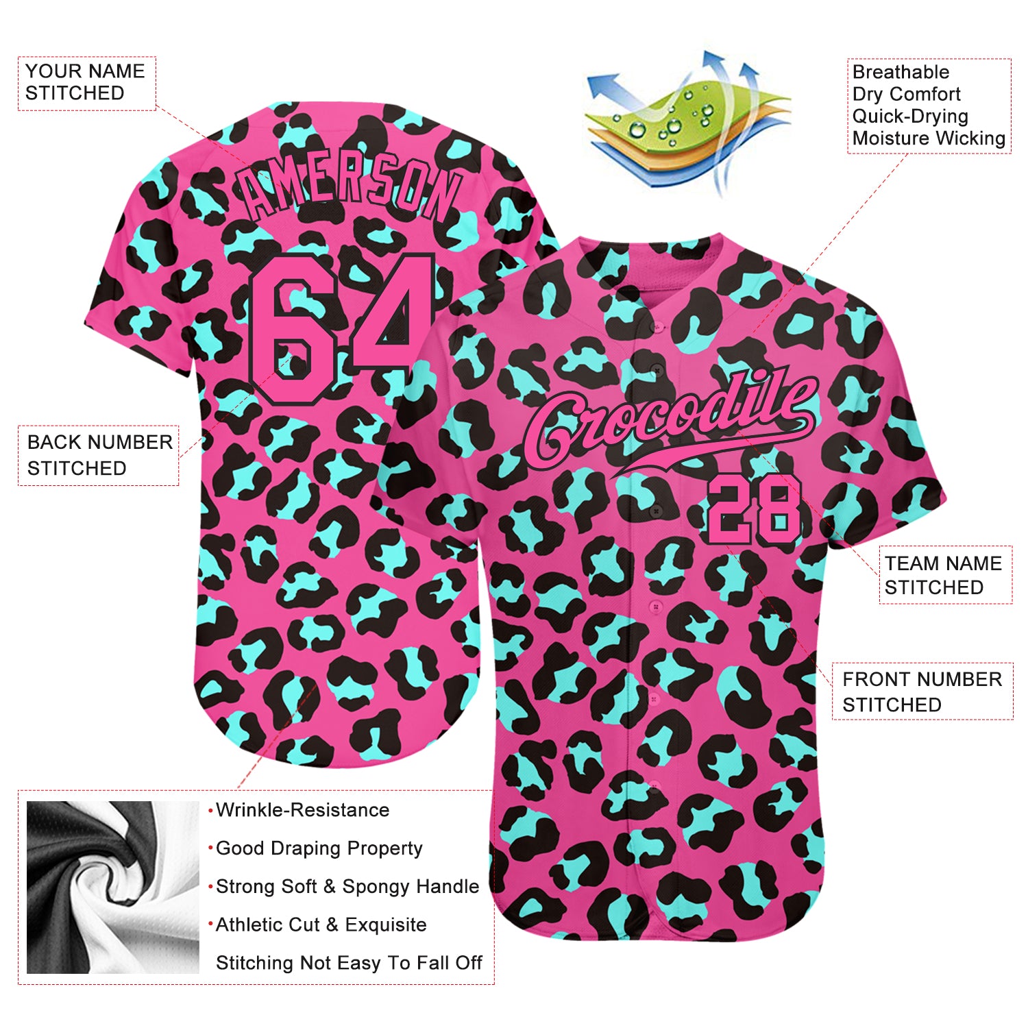 3D Pattern Design Flamingo CUSTOM Baseball Jersey 