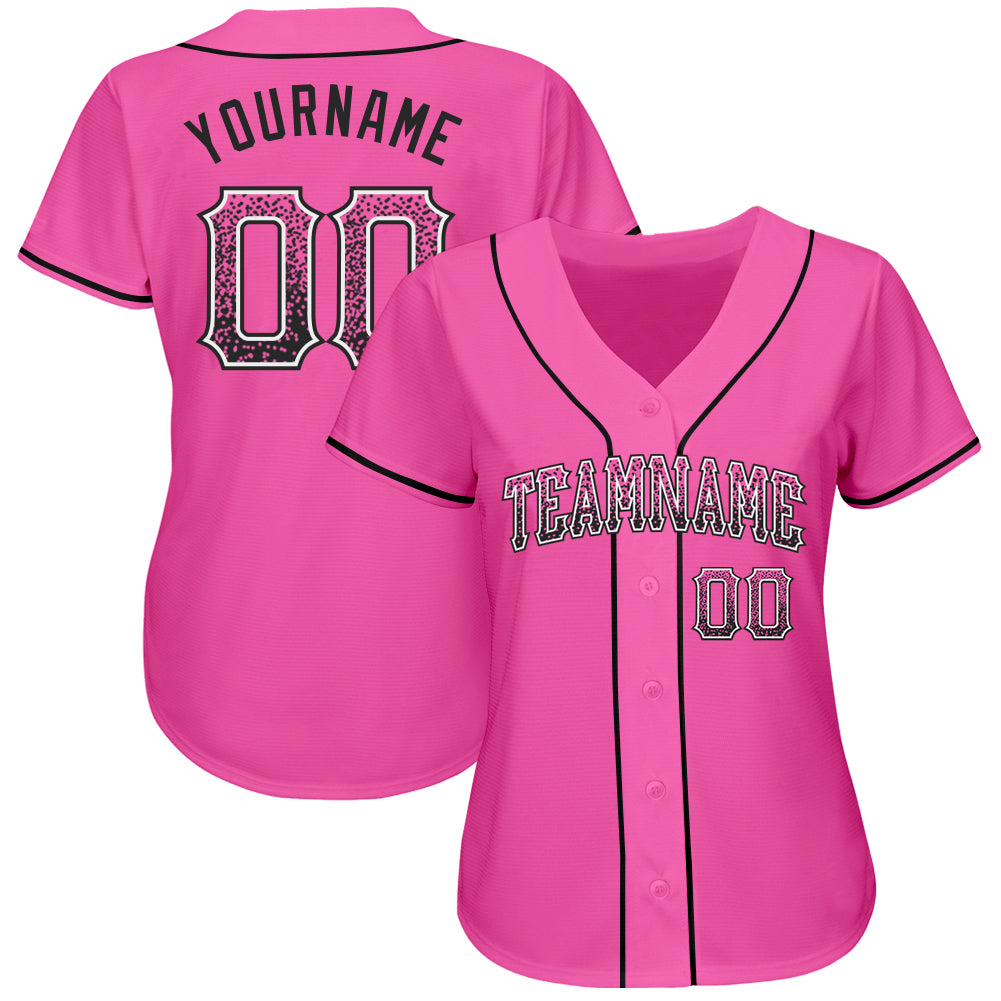 Custom Drift Fashion Baseball Jersey Black Pink-Light Blue Authentic -  FansIdea