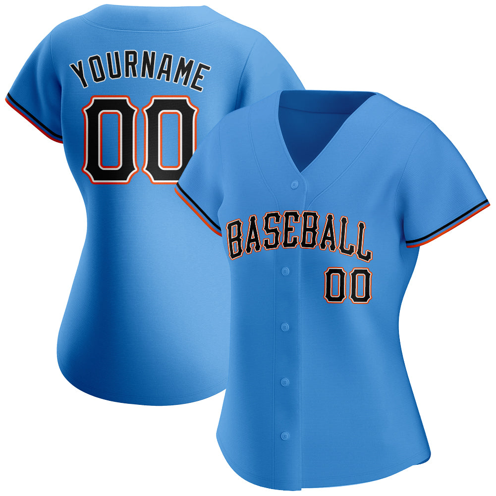 Blue and store orange baseball jersey