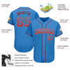 Custom Powder Blue Red-White Authentic Drift Fashion Baseball Jersey