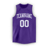 Custom Purple White Round Neck Basketball Jersey