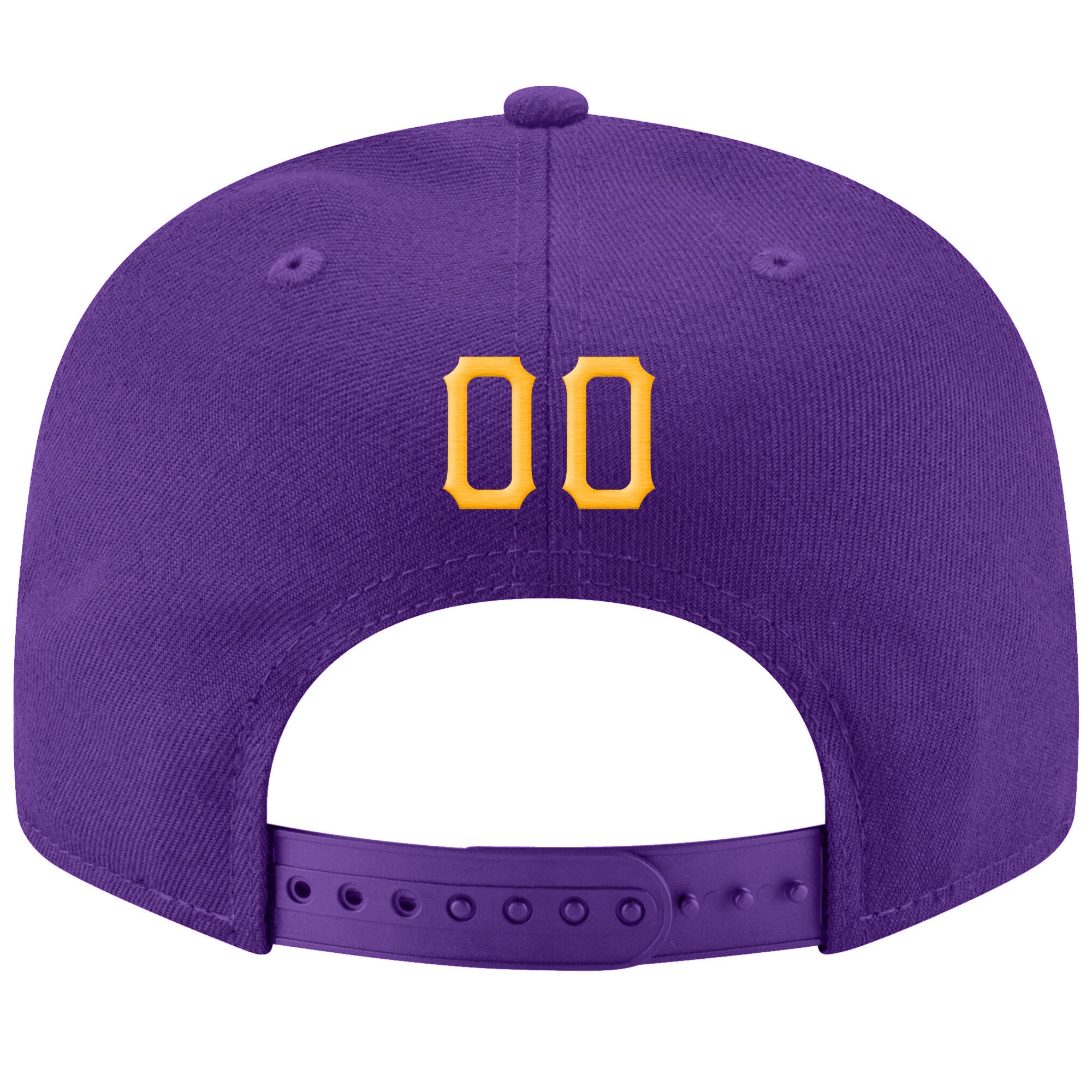 Custom Purple Gold-White Stitched Adjustable Snapback Hat