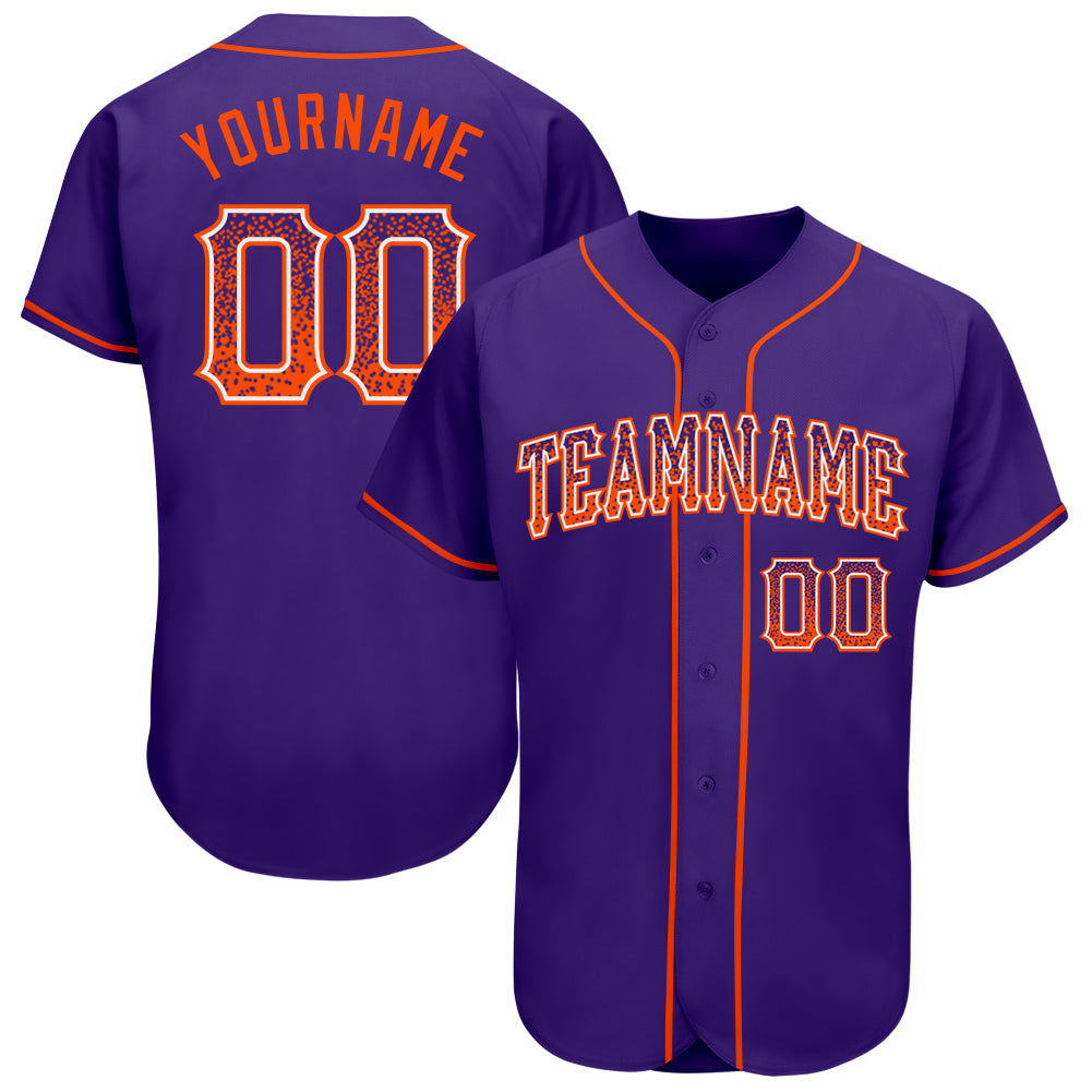 Custom Orange Purple-White Authentic Drift Fashion Baseball Jersey Discount