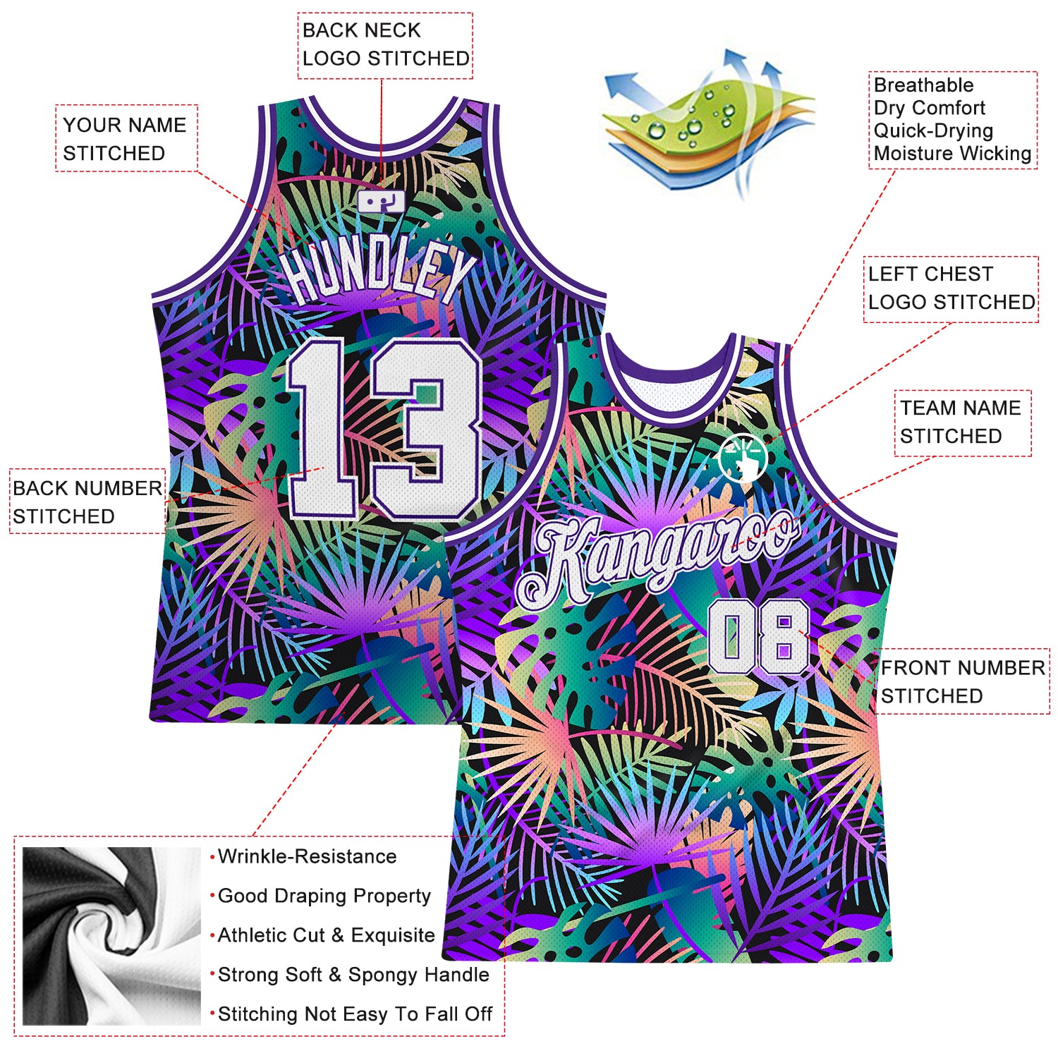 FANSIDEA Custom Purple White-Black Authentic City Edition Basketball Jersey Youth Size:L