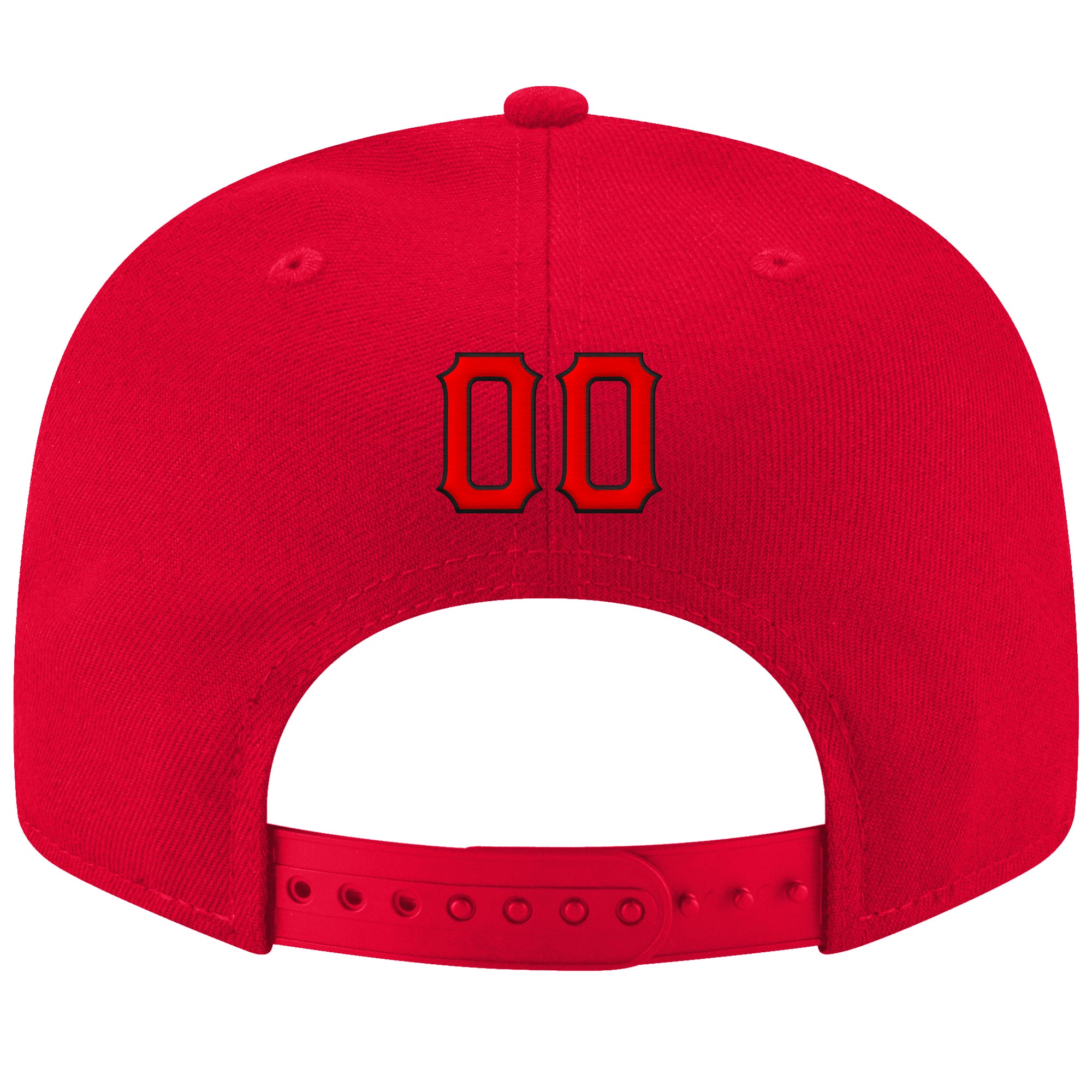 Custom Red Red-Black Stitched Adjustable Snapback Hat