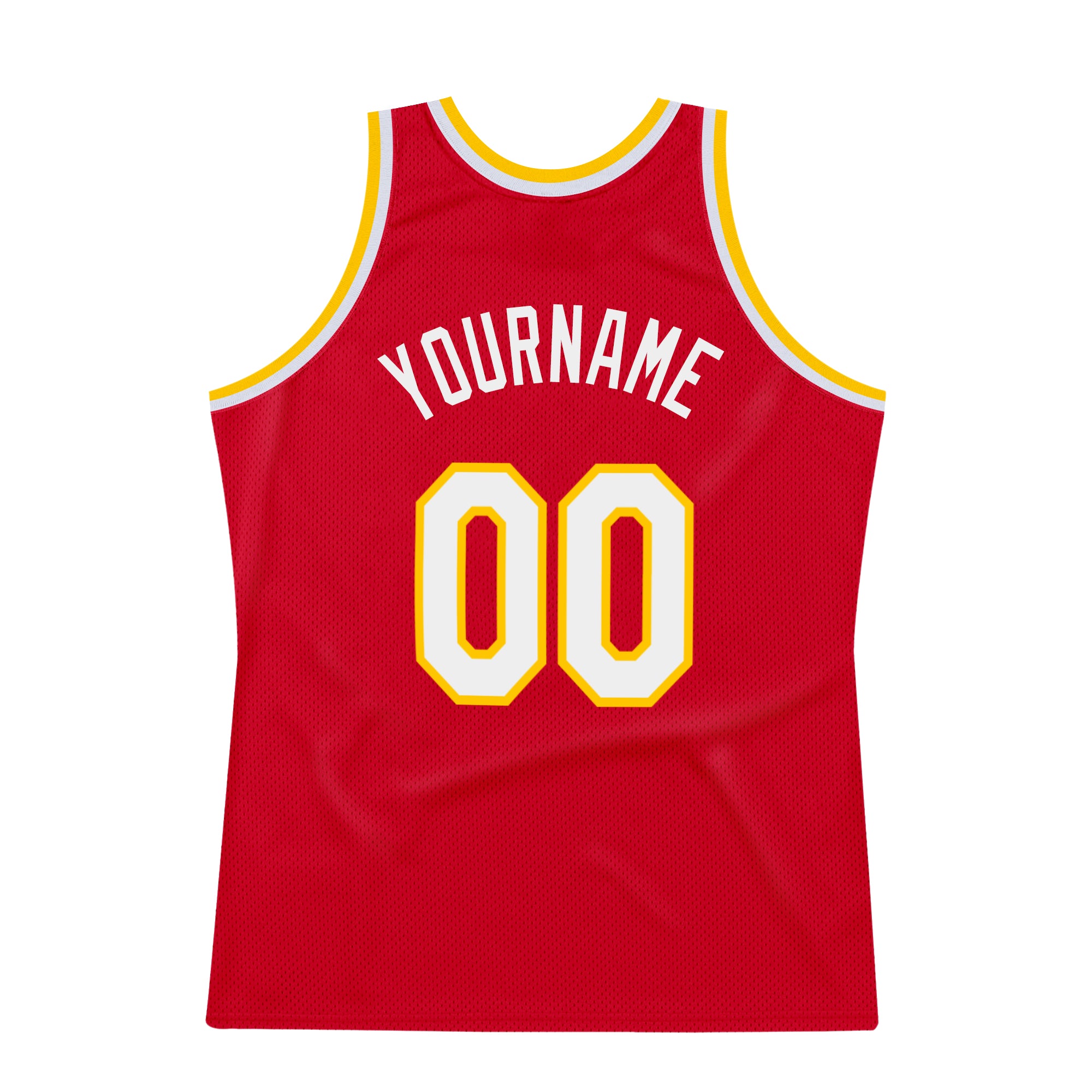 Custom Red Basketball Jersey Black-White Authentic Throwback - FansIdea