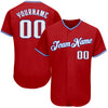 Custom Red White-Royal Authentic Baseball Jersey