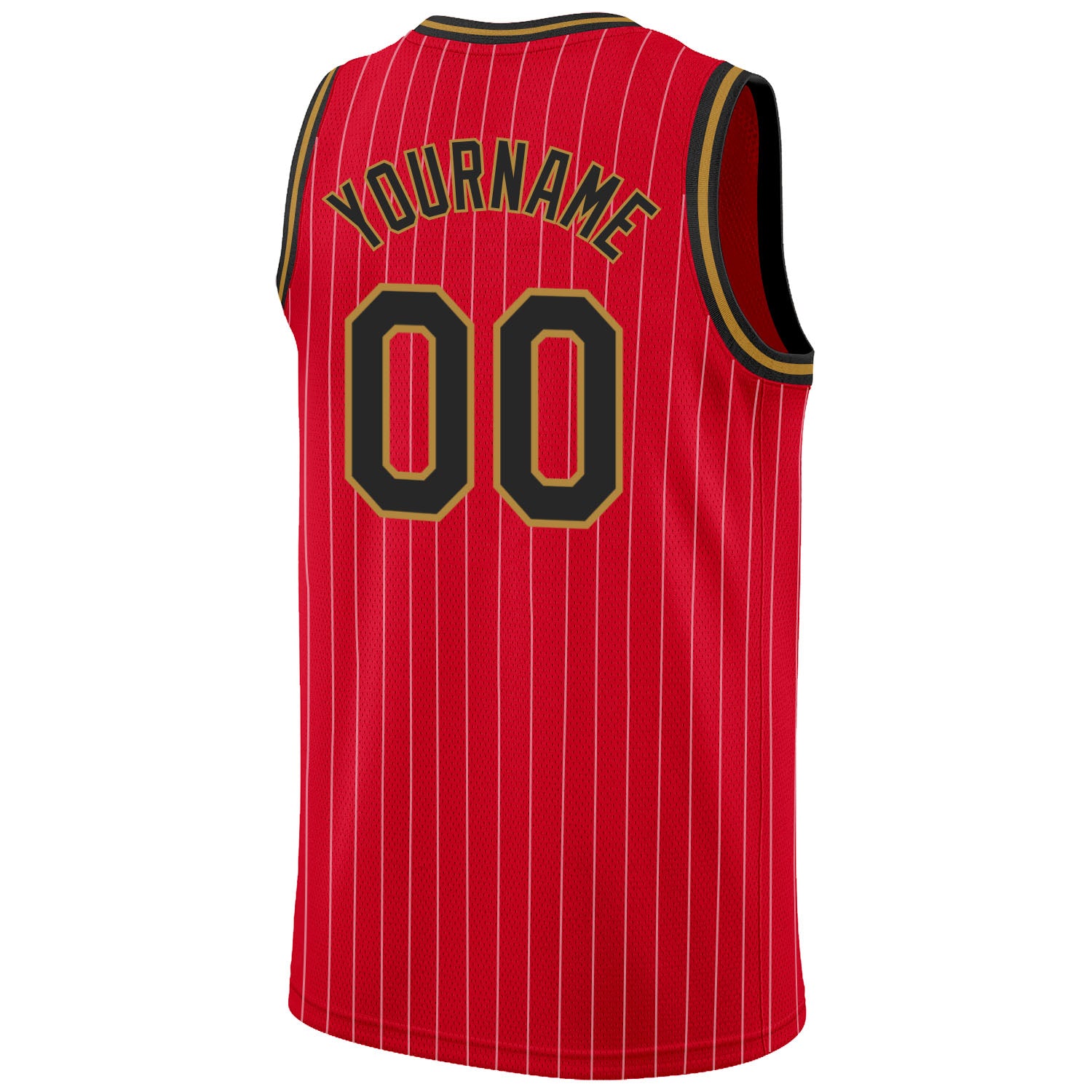 FANSIDEA Custom Red Black-Old Gold Authentic City Edition Basketball Jersey Men's Size:XL