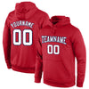 Custom Stitched Red White-Navy Sports Pullover Sweatshirt Hoodie