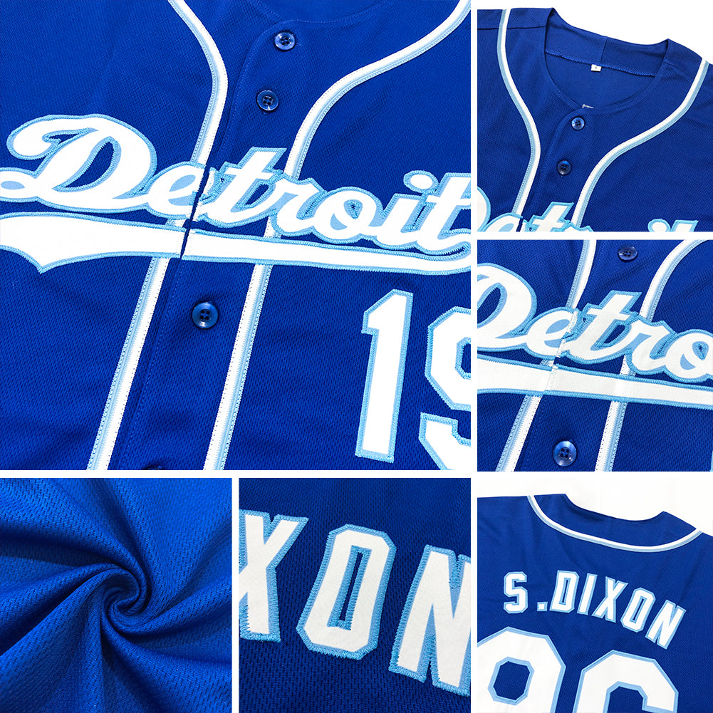 Custom White Old Gold-Royal Authentic Baseball Jersey