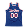 Custom Royal White-Red Authentic Throwback Basketball Jersey