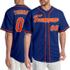 Custom Royal Orange-White Authentic Baseball Jersey