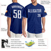 Custom Royal White Authentic Baseball Jersey