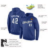 Custom Stitched Royal White-Light Blue Sports Pullover Sweatshirt Hoodie