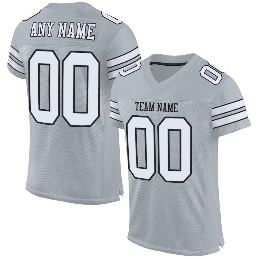 Custom Silver Football Jersey  Custom football, Football jerseys, Soccer  uniforms design