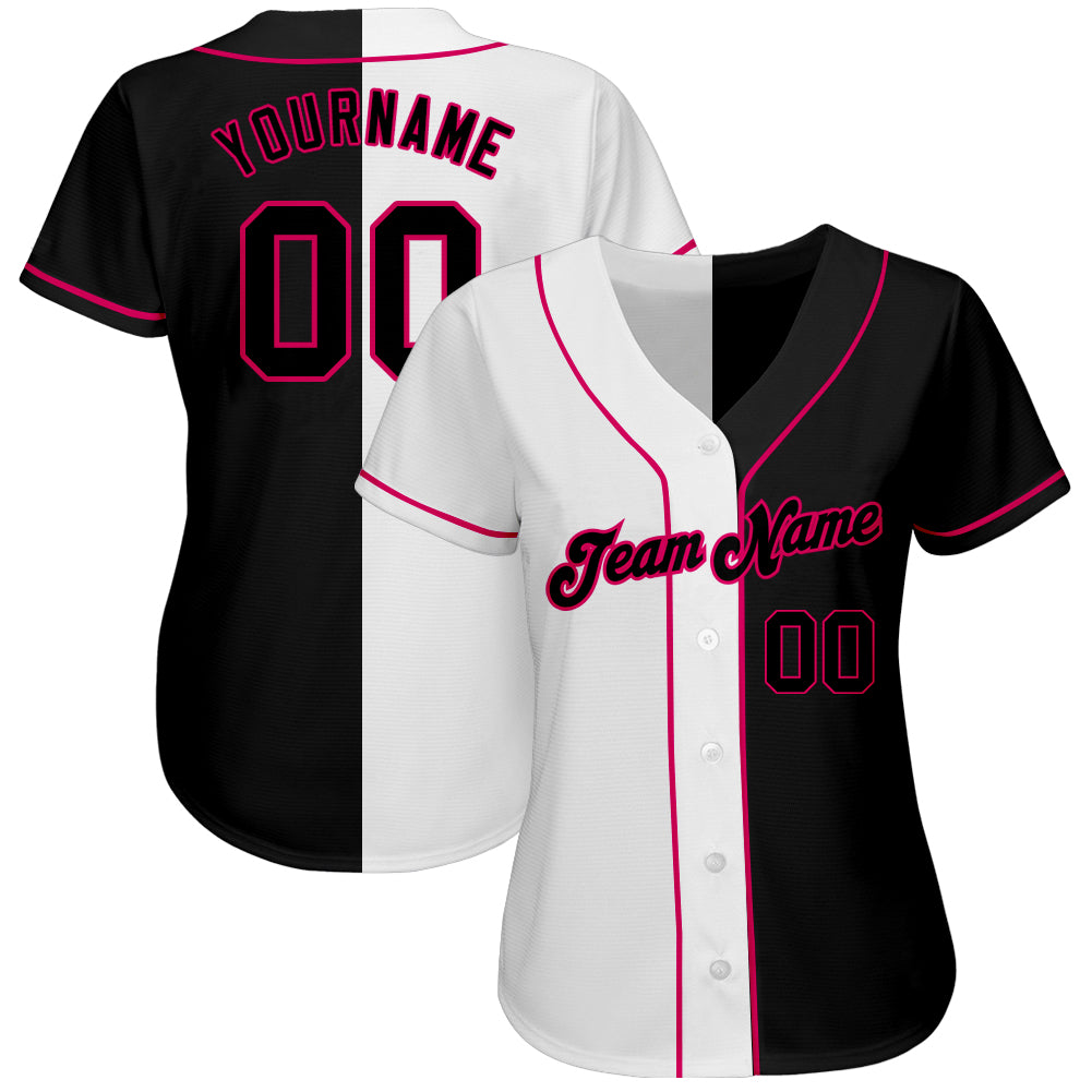 Custom Drift Fashion Baseball Jersey Black Pink-Light Blue Authentic -  FansIdea