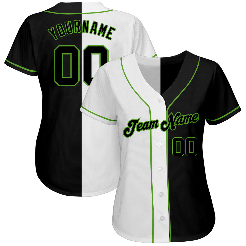 Custom Neon Green Black-White Authentic Drift Fashion Baseball