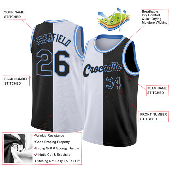 Custom Navy White-Light Blue Authentic Fade Fashion Basketball Jersey Fast  Shipping – FiitgCustom