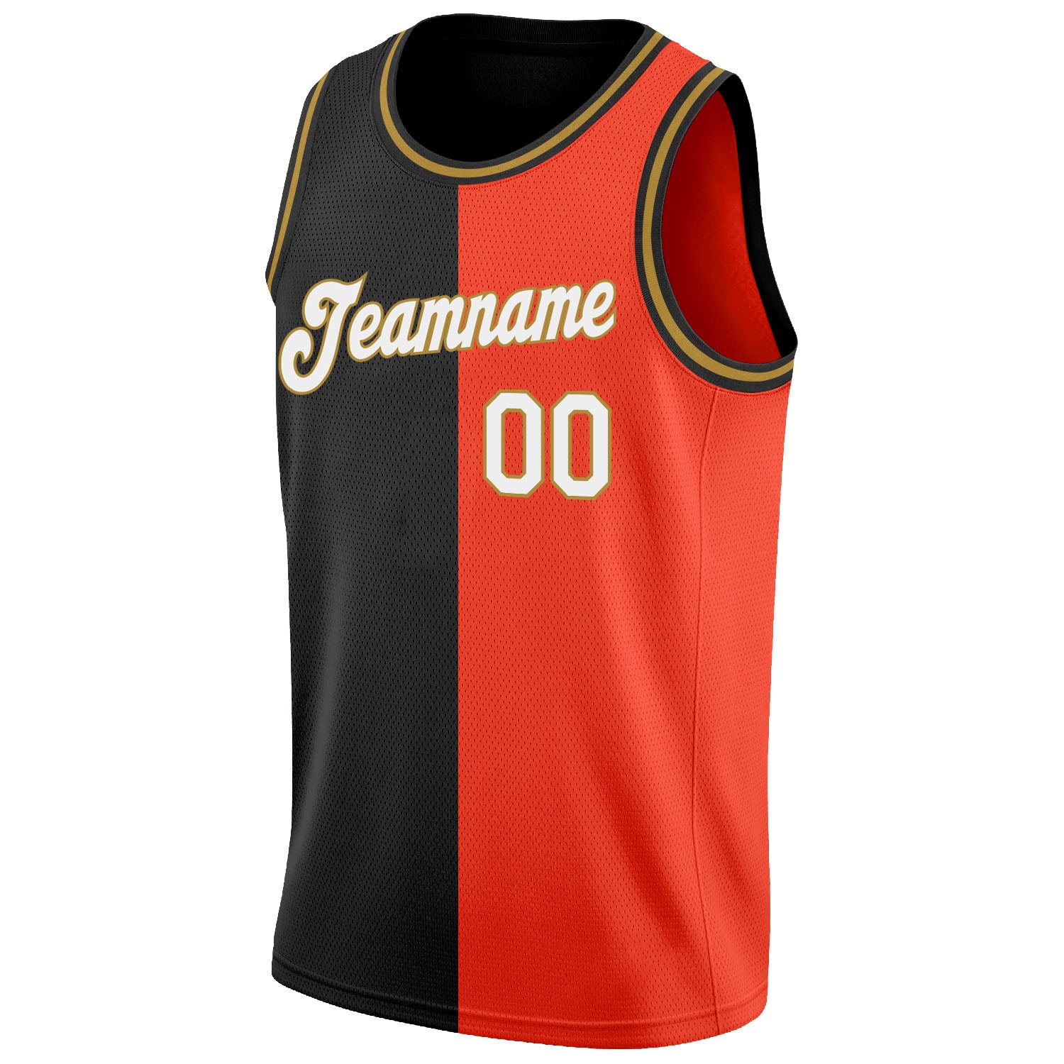 Custom White Black-Red Authentic Split Fashion Basketball Jersey Discount