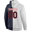 Custom Stitched White Navy-Red Split Fashion Sports Pullover Sweatshirt Hoodie