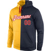 Custom Stitched Gold Red-Navy Split Fashion Sports Pullover Sweatshirt Hoodie