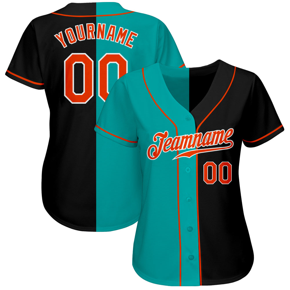 Custom Fade Fashion Baseball Jersey Orange Black-White Authentic - FansIdea