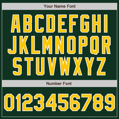 Custom Green Gold-Gray Authentic Split Fashion Baseball Jersey