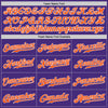 Custom Purple Orange-Gray Authentic Split Fashion Baseball Jersey