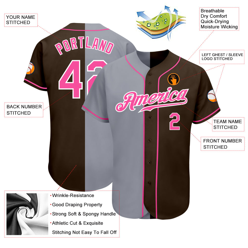 Custom Brown Baseball Jerseys  Brown Baseball Uniforms Design - FansIdea