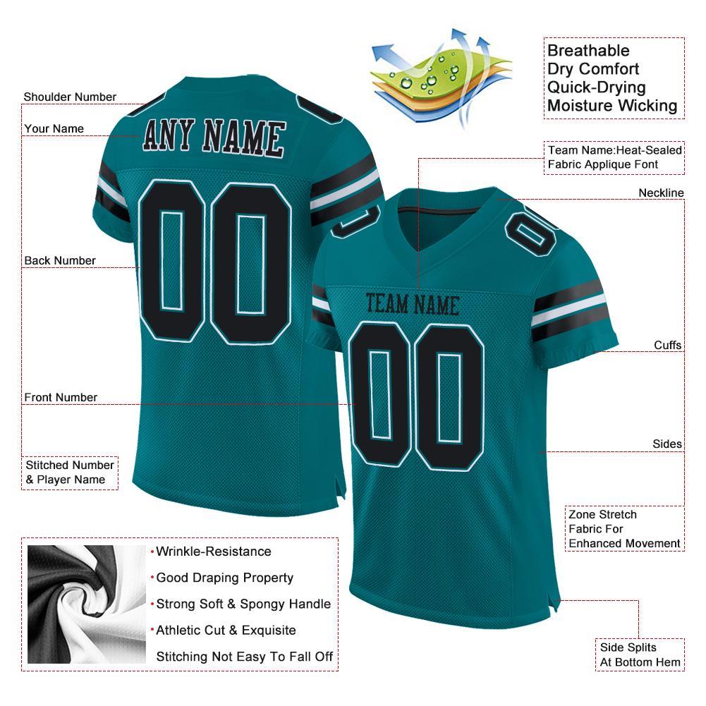 Custom Teal Football Jersey  Custom football, Football jerseys, Jersey