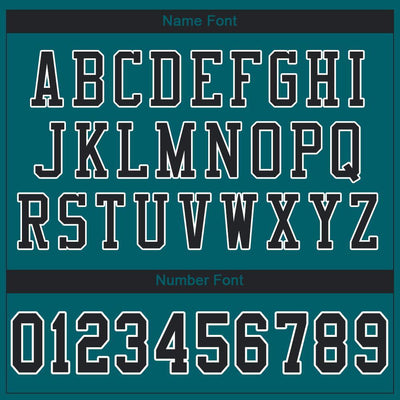 Custom Teal Black-White Mesh Authentic Football Jersey