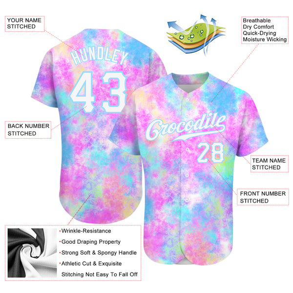 Custom Tie Dye Purple-White 3D Pattern Design Watercolor Gradient Authentic  Basketball Jersey Discount